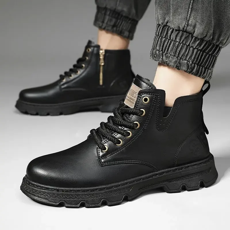 Men\'s Boots High Cut Spring Autumn Casual Male Shoes Designer Sale Offers Y2k Footwear New Comfortable Classic Non Slip Offer