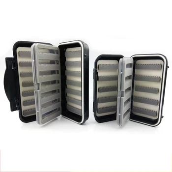 Waterproof Fly Fishing Box Black ABS Plastic 2
