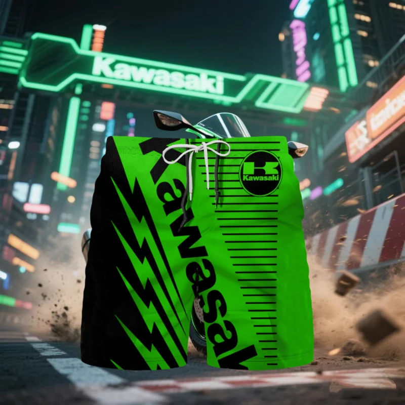 

Kawasaki Summer Popular Quick Drying Breathable Motorcycle Shorts and Off-road Motorcycle Sports Shorts, Outdoor Sports Shorts