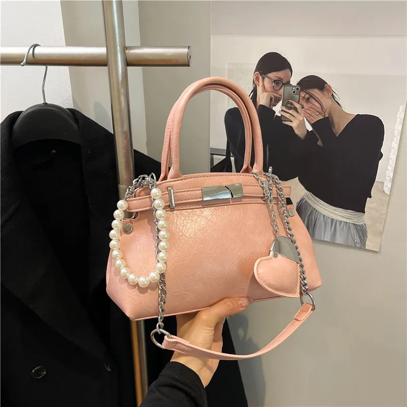 

2025 Trendy Platinum Bag - Minimalist Crossbody Purse with Chain, Stylish Shoulder Handbag for Women