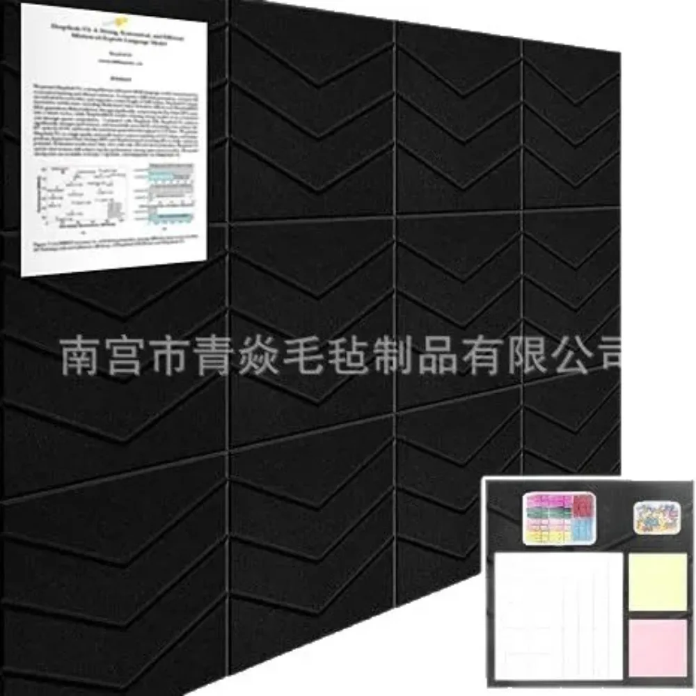 30x30cm 12Pcs Felt Modern Brick Pattern Sound-Absorbing Wall Tiles for Kitchen Bathroom Home Decor Self-Adhesive