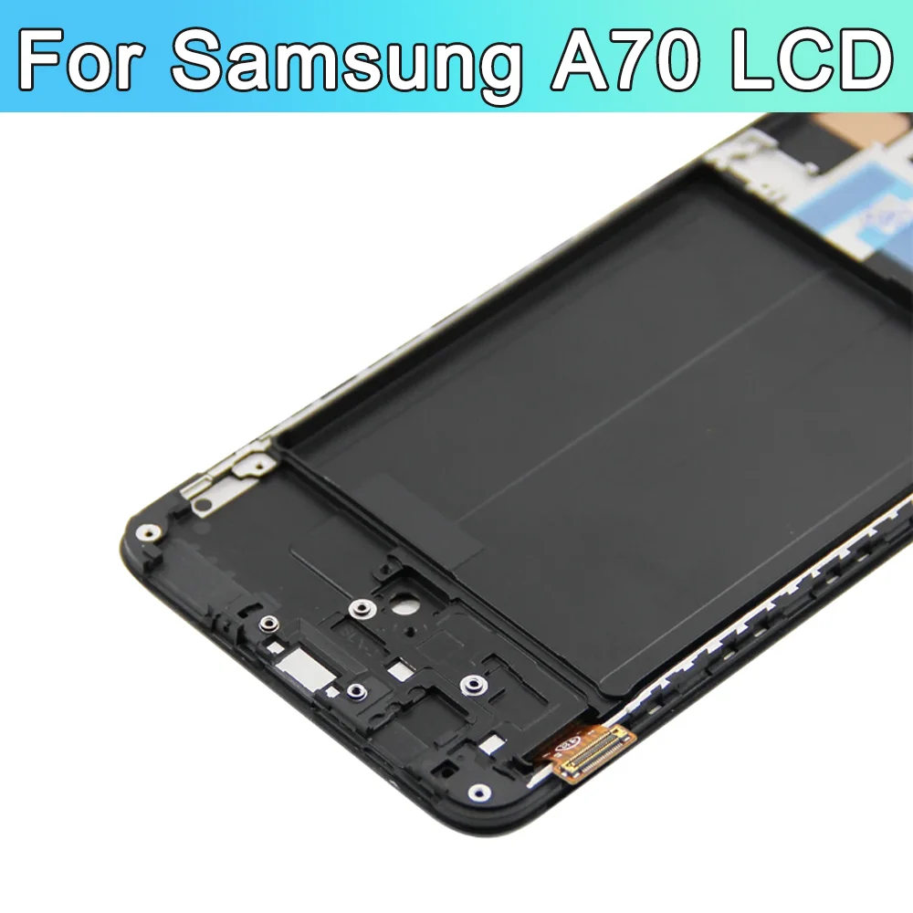 A70 Display Screen For Samsung Galaxy A70 A705 A705F SM-A705F LCD Display With Frame Touch Screen Digitizer Assembly Replacement