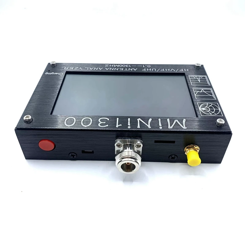 MINI1300 Plus 5V/1.5A HF VHF UHF Antenna Analyzer 0.1-1300MHZ Frequency Counter SWR Meter 0.1-1999 With LCD Screen