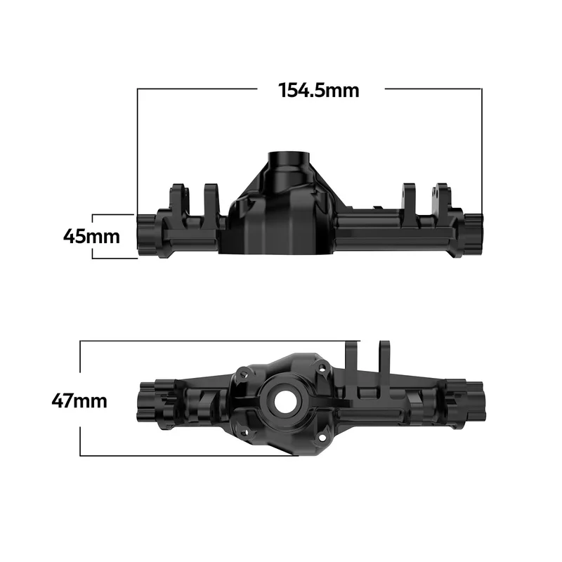 Piezas mejoradas de Metal Mk07/Jk07 Pro, carcasa de eje delantero y trasero de aleación de aluminio, accesorios de malla de ventana de Metal negro/plateado