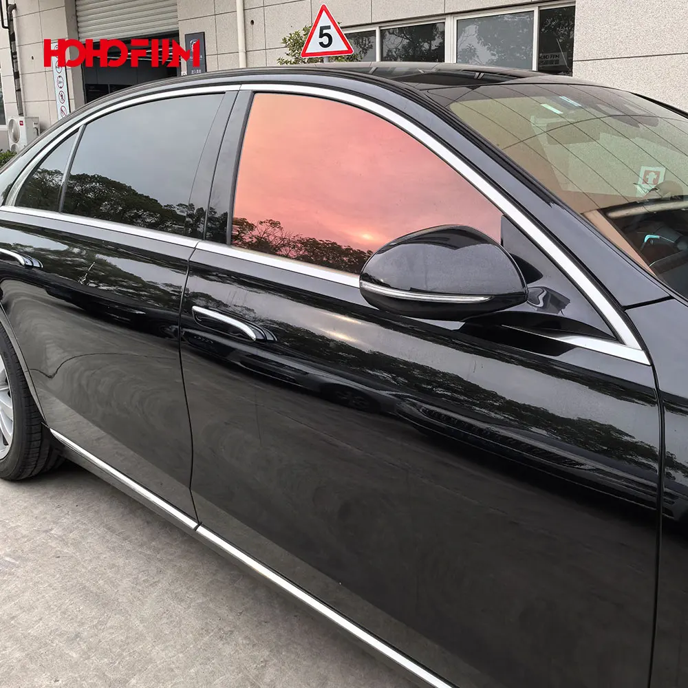 

SUNICE VLT 34% Red Color Car Window Tint Chameleon Glass Tinting Auto Car House Decors Self-adhesive Car Tint Solar Film