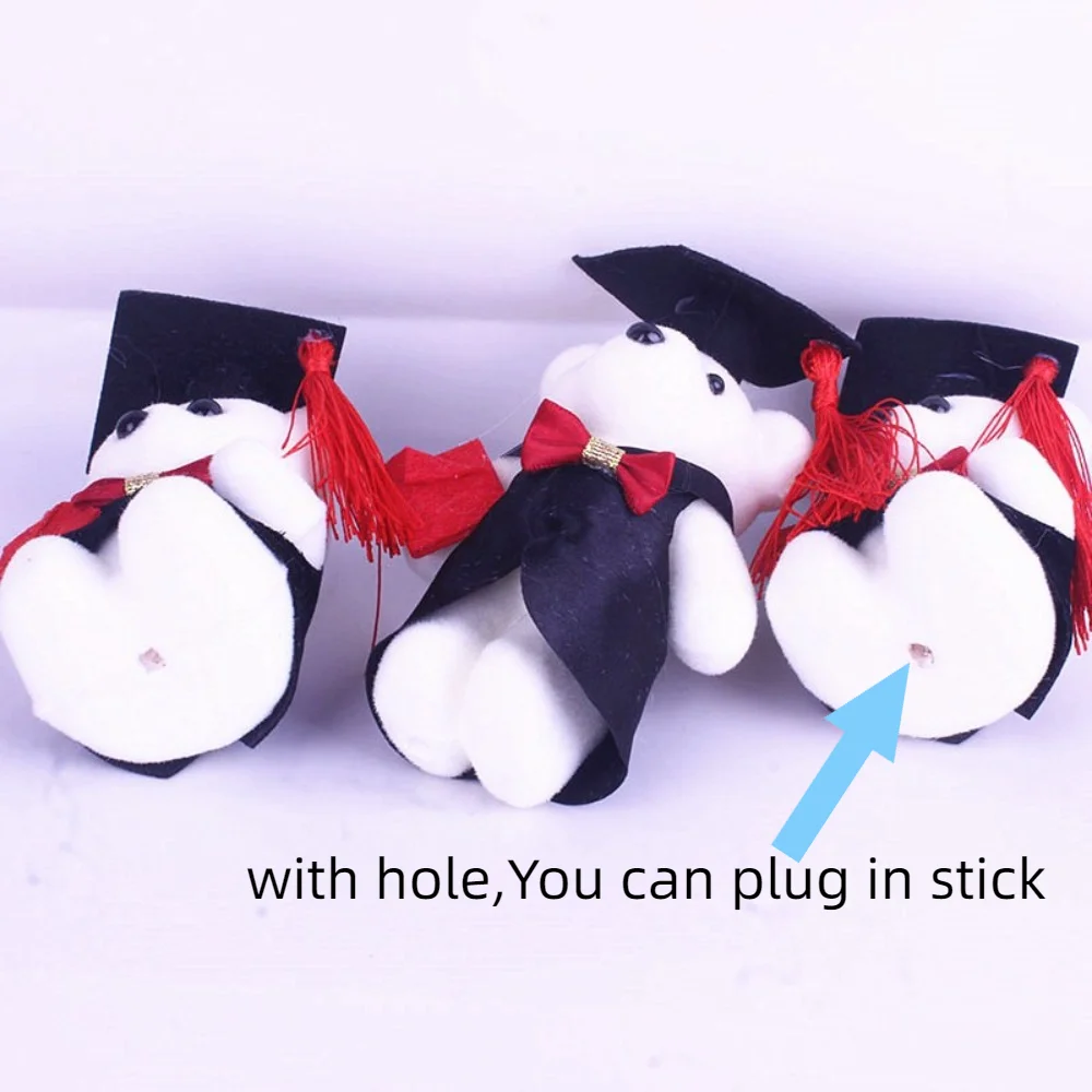 Bukiet Kwiatów Dr. Bear, Bukiet Kwiatów, Dekoracja Stołu, Ozdoba Stołu, Lalka Doktor Niedźwiedź, Materiały DIY, Pluszowa Lalka, Prezent na Ukończenie Szkoły