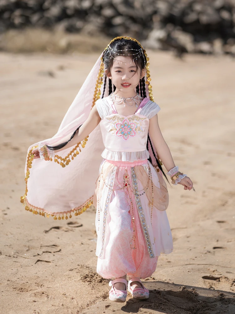 

Children's Han Chinese Costume Ethnic Style 2025 Summer Thin Girl Ancient Exotic Suit Performance Clothing Bloomers