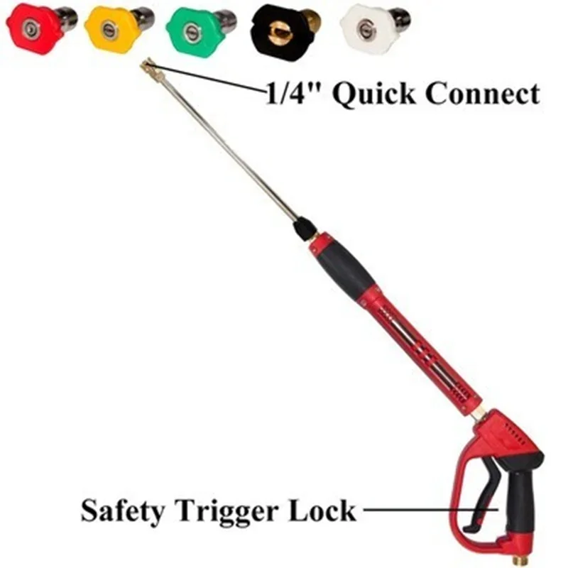 High-Pressure Water Gun Pure Copper, Movable Quick Insertion Cleaning Gun for Car Wash & Cleaning Machine