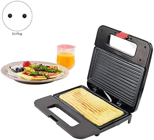 صانع الساندوتشات الصغيرة، صانع الساندوتشات البيض الكهربائية، أطباق خبز بانيني للشواء الصغيرة، محمصة خبز متعددة الوظائف غير لاصقة للإفطار