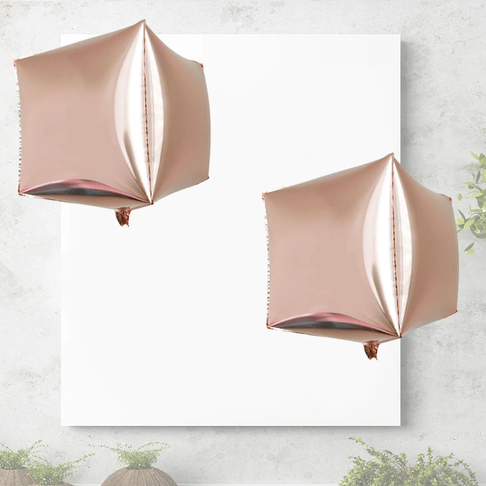 5 Pcs Balloons Birthday Aluminum Anniversary Decor Decorations Golden for Party Film