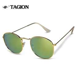 TAGION Vintage Sunglasses Women Men Round Sunglass Steampunk Shades Retro Metal Frame Eyeglasses 3447