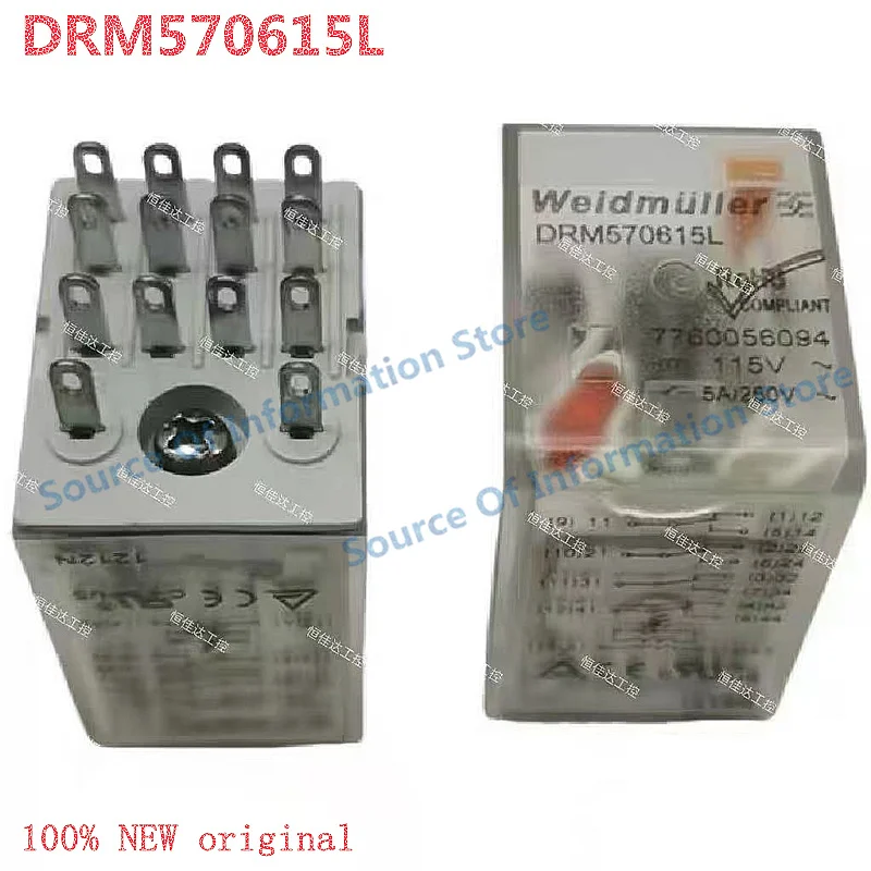 

5Pcs Weidmüller DRM570615L Relay 115VAC 14-Pin 5A Relay Module 7760056094 for Electronic Gaming Hardware Replacement Part