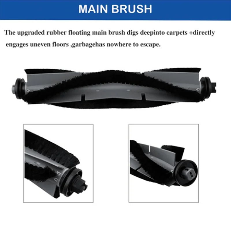 لملحقات المكنسة الكهربائية AIRROBO T20 + فرشاة جانبية رئيسية مرشح ممسحة أجزاء منظف متينة للغاية ملحقات-T33C