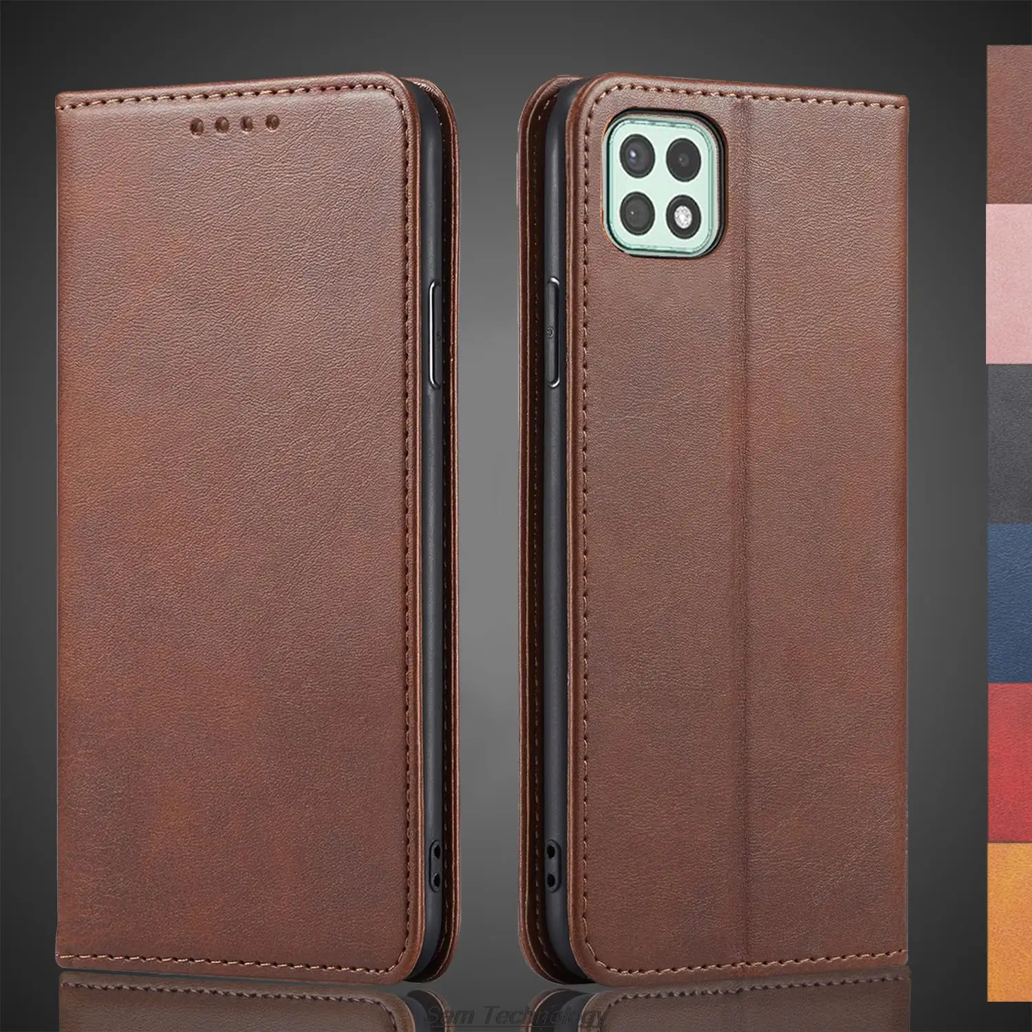 

Magnetic attraction Leather Case for Samsung Galaxy A22 5G / A22s 5G 6.6" Holster Flip Cover Case Wallet Phone Bags Fundas Coque