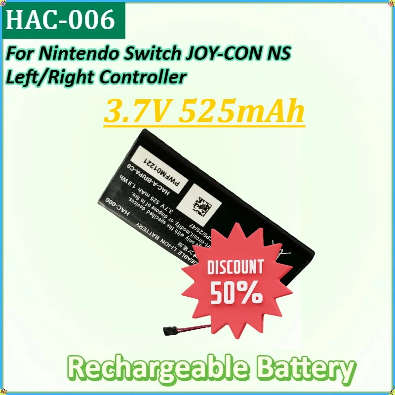 

New HAC-006 for Nintendo Switch Left and Right Controller Battery Joy Con Game Console Battery NS Repair Parts 3.7V 525mAh