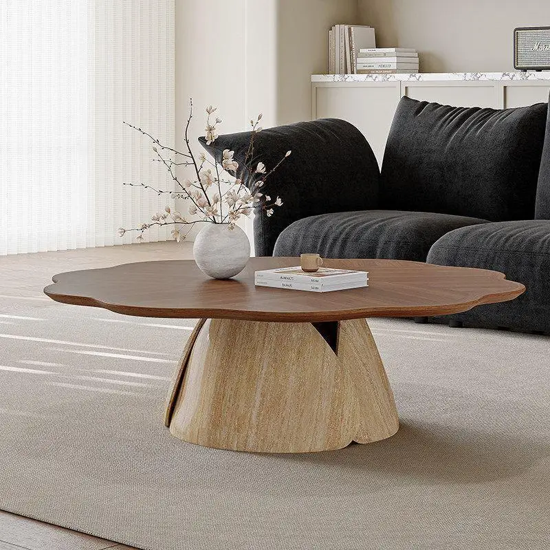 Parquet petals coffee table special-shaped living room coffee table