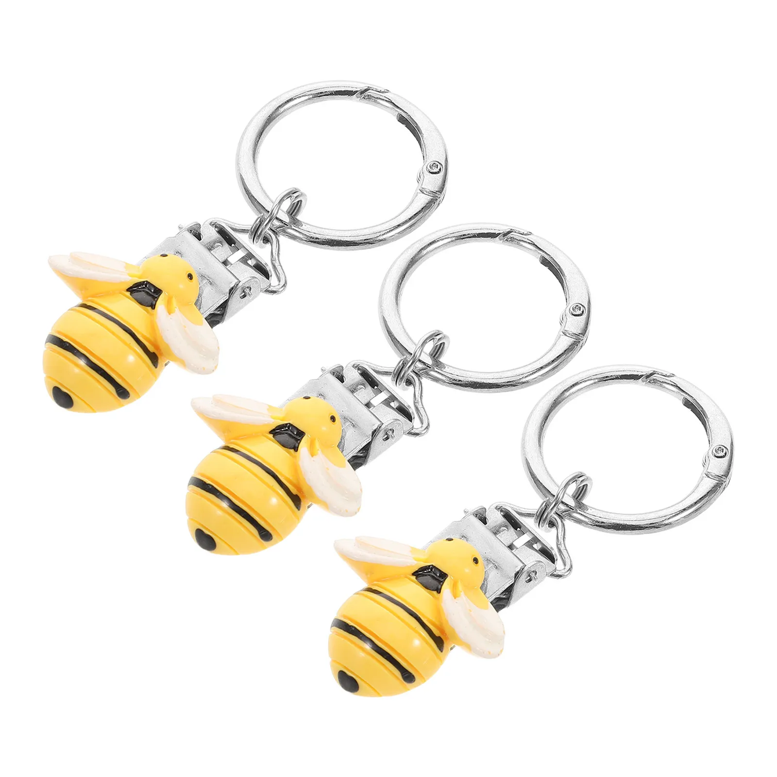 

3Pcs Realistic Bee Travel Hat Clip Zinc Alloy Outdoor Sun Hat Holder Windproof Clip for Bag Backpack Luggage Purse