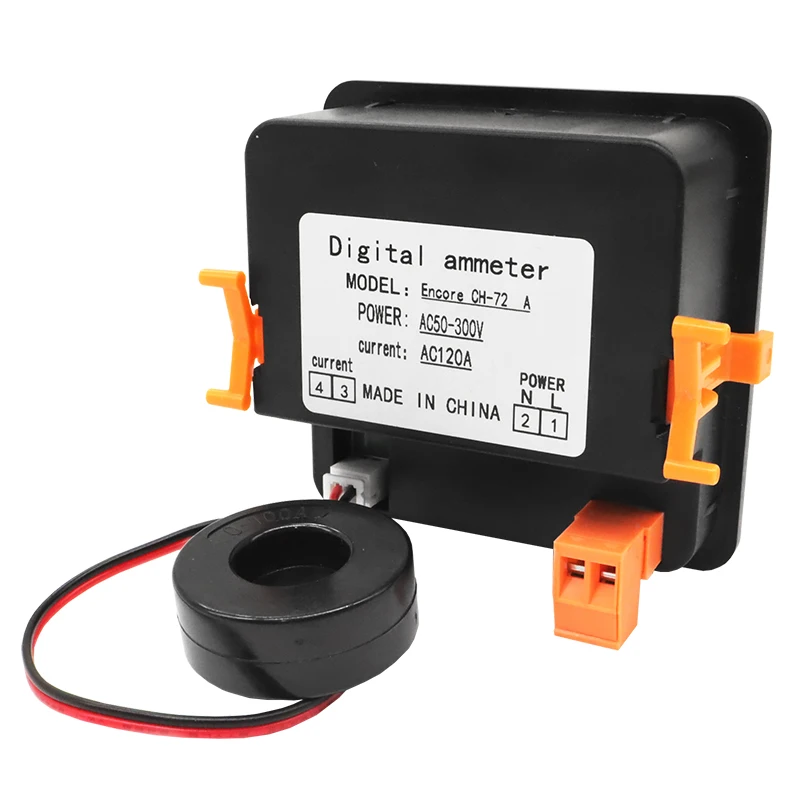 Square AC0-120A Digital Display Ampere Meter 72*72mm Ammeter CH72 Amperimeter