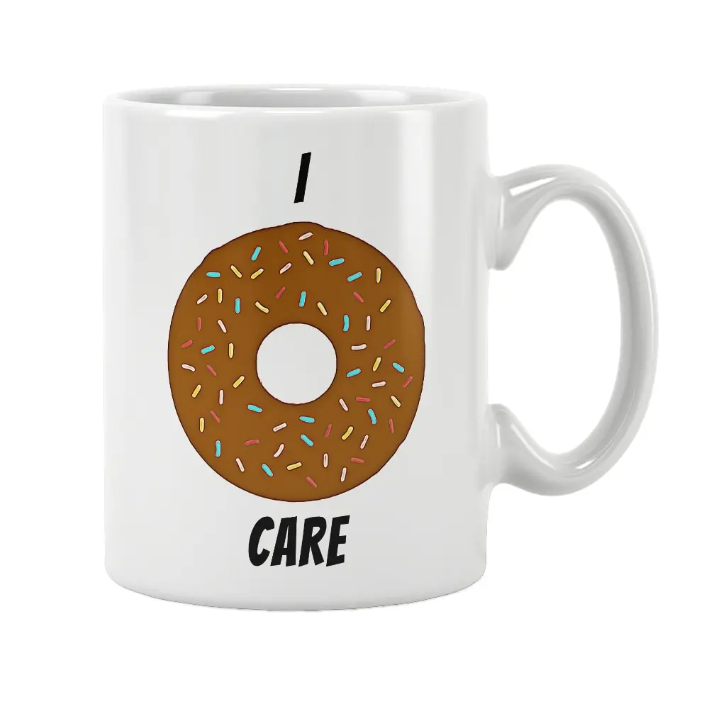 Donut Care Mug Coffee Cup White Ceramic Office&Home Women Men Happy Funny Birthday Gift Ideas