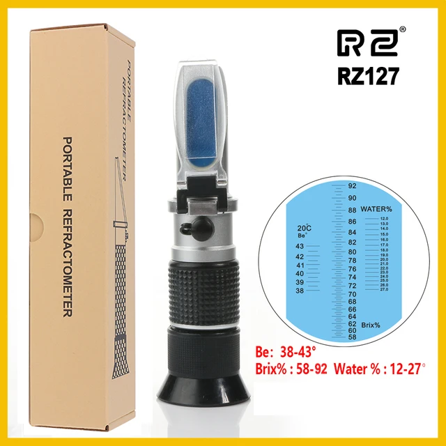 RZ High Concentration Brix Water 3 in 1 58%~92% Honey Refractometer Bees Sugar RZ127