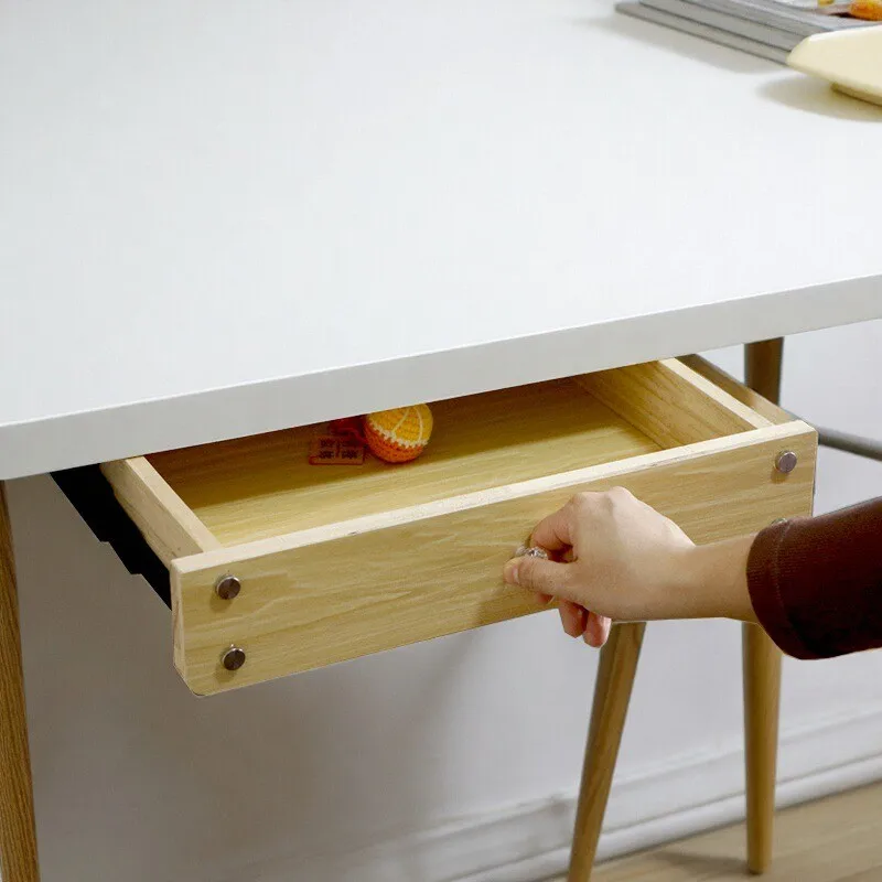 صندوق تخزين من الخشب الصلب تحت المكتب، صندوق تخزين منزلق لمحطة عمل المكتب، منظم إضافي، خزانة ملفات معلقة مخفية #2