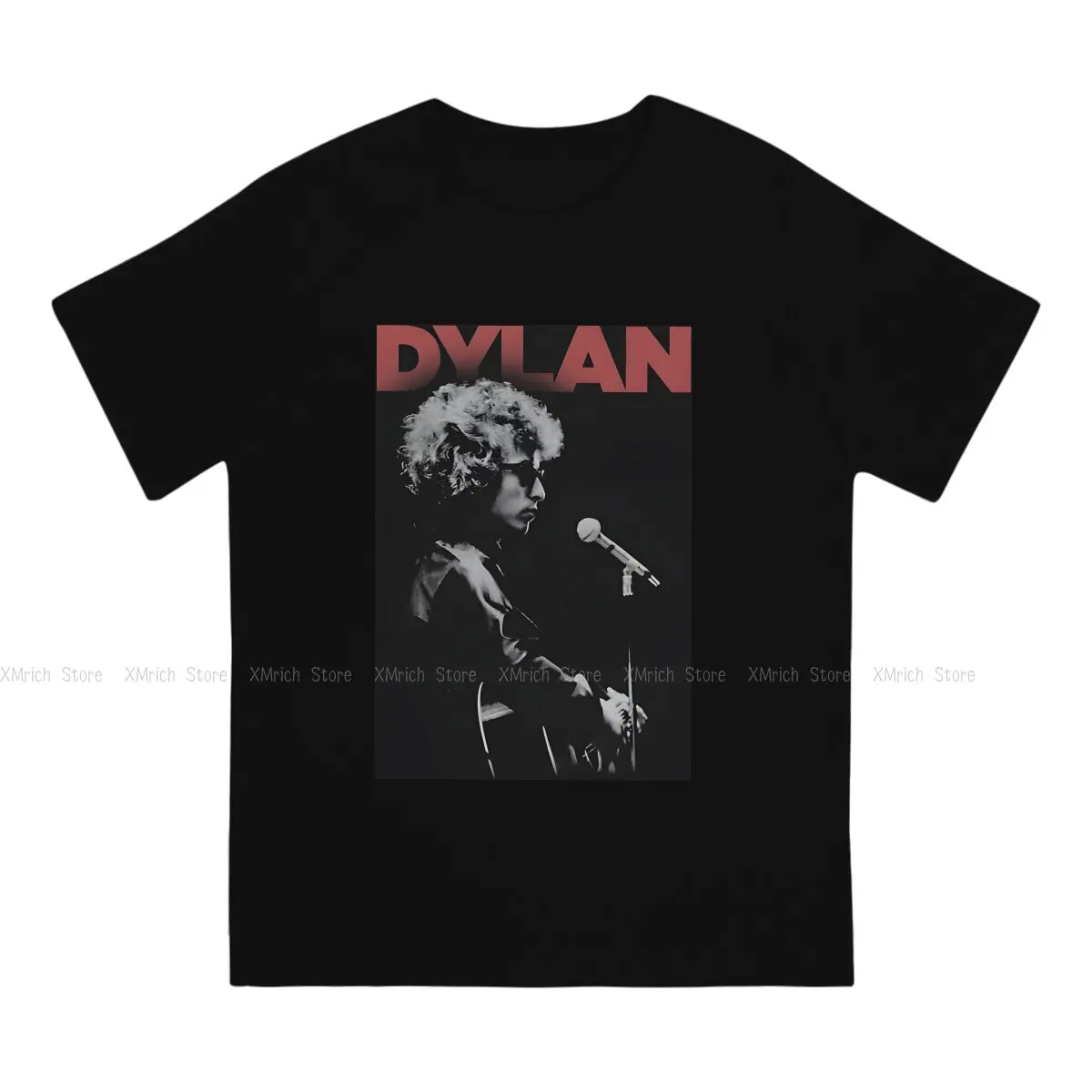 Wild Dog Bob Dylan And Classic Motorcycle Men T Shirts Bob dylan Fashion Tee Shirt Short Sleeve Crewneck T-Shirt Pure Cotton