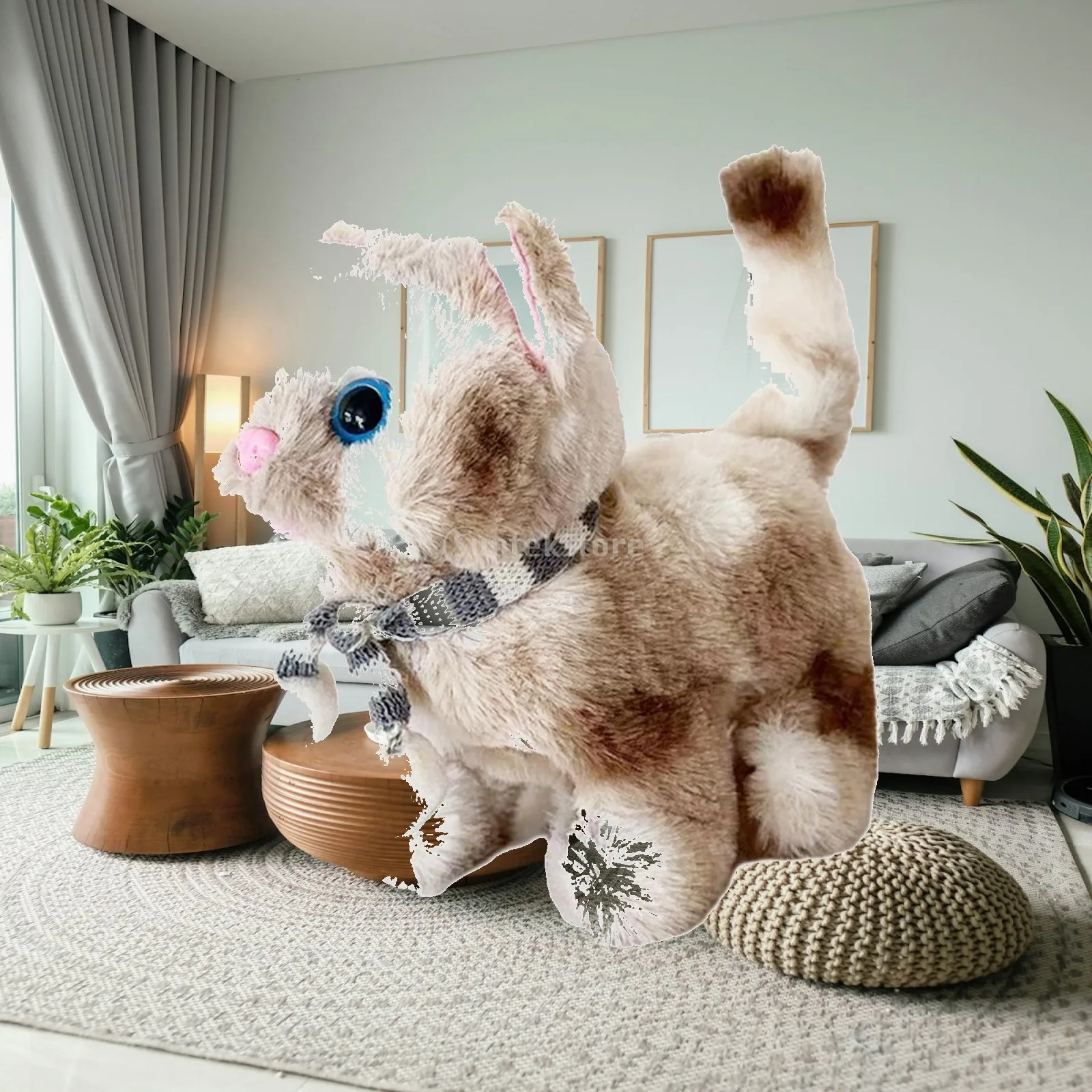 

Robot Cat Plush Toy Animated Toy Cat Kitty Toy Realistic Soft Plush Toy Touch Control Meow Kitten Electronic Plush Cat Toy