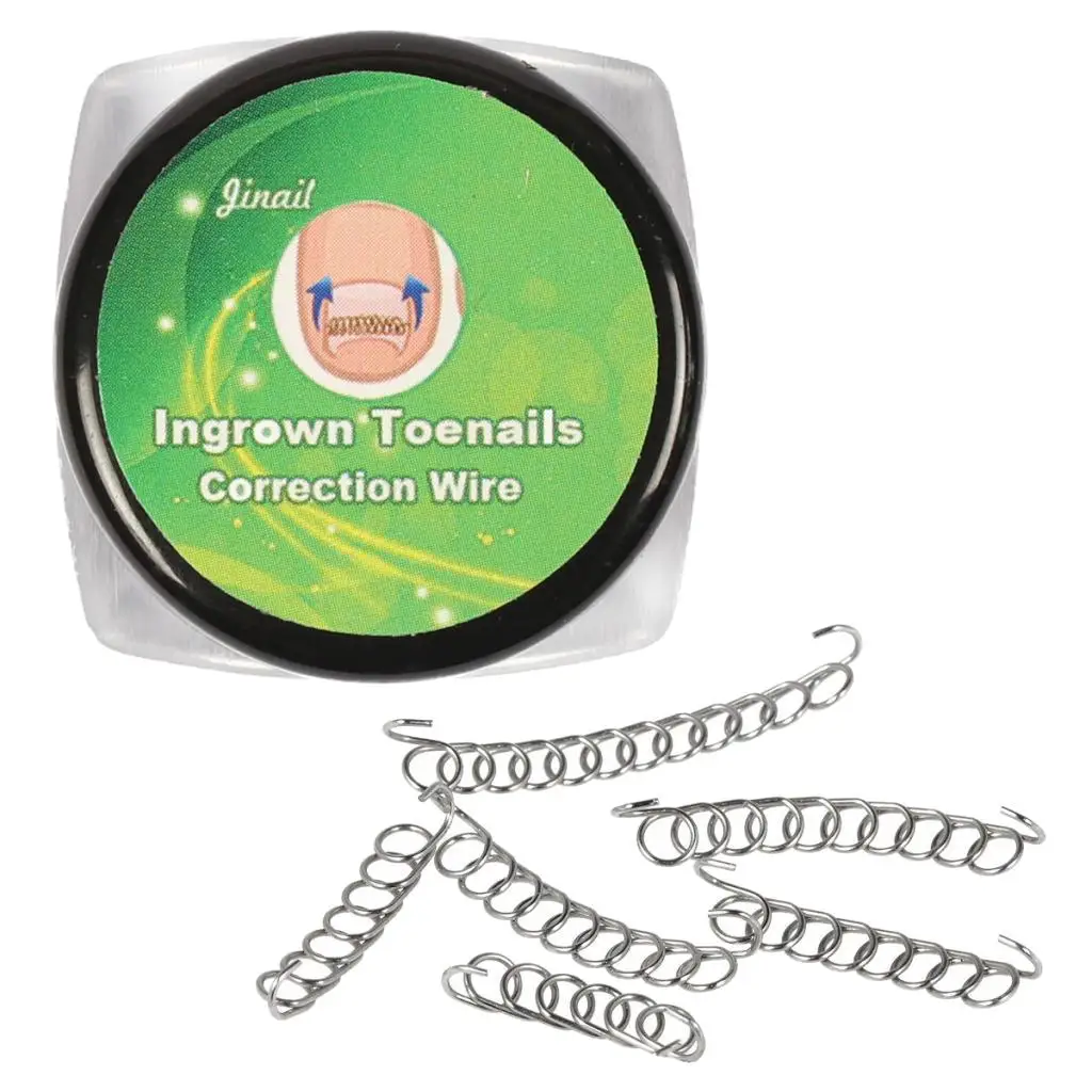 Ingrown Toenail Correction Wire, Toe Nail Corrector Pedicure Treatment Tool, Come with 6 Sizes