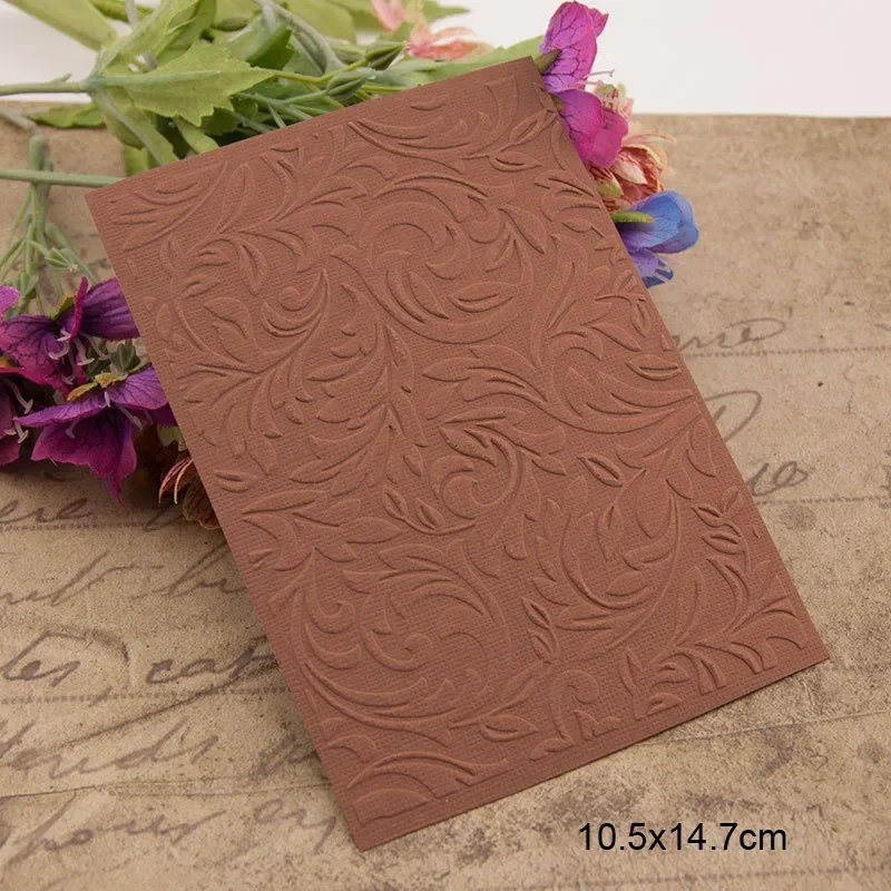 Roll leaves Embossing folders Plastic bump Scrapbooking DIY Template Fondant indentation Cake Photo Album Card Make10.5x14.7cm