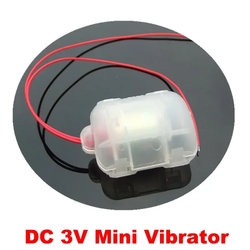 DC 3V Micro Vibrator Vibrating Electric Vibration Motor with White Case Cover Plastic Housing for Massager Cushion