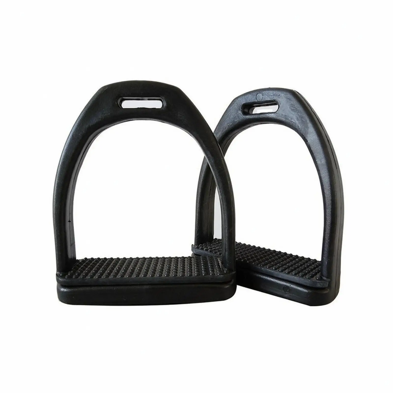 Equestrian Stirrup for Horseback Riding with Arched Frame and Grip Pad for Secure Foot Positioning During Use