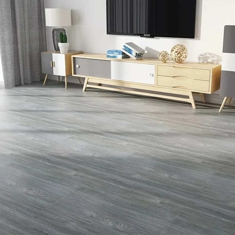 Peel & Stick Vinyl Plank Flooring Wood Grain Self-adhesive Waterproof Tile Sticker for Living Room Bathroom Bedroom Office