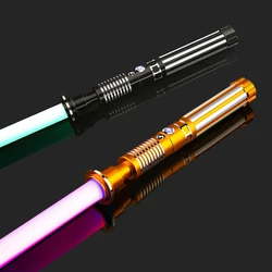 Luke Metal Lightsaber RGB Laser Sword Rave Toy Heavy Dueling Metal Hilt Laser Sword Blaster Force Cosplay Toys