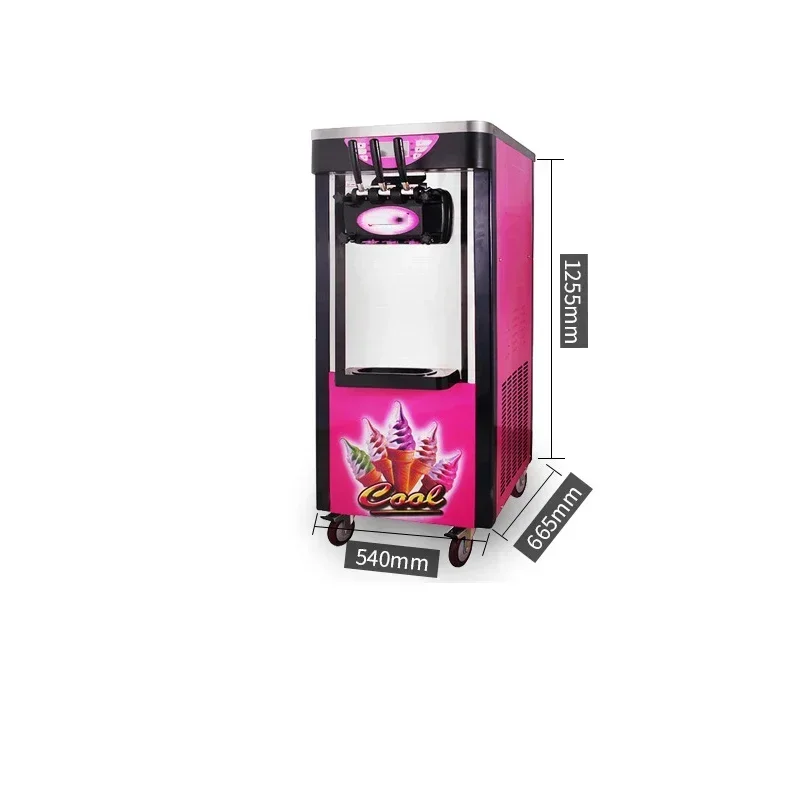 Трехцветная вертикальная машина для мягкого мороженого, 220 В, вертикальный льдогенератор, интеллектуальная отечественная машина для мороженого большой емкости