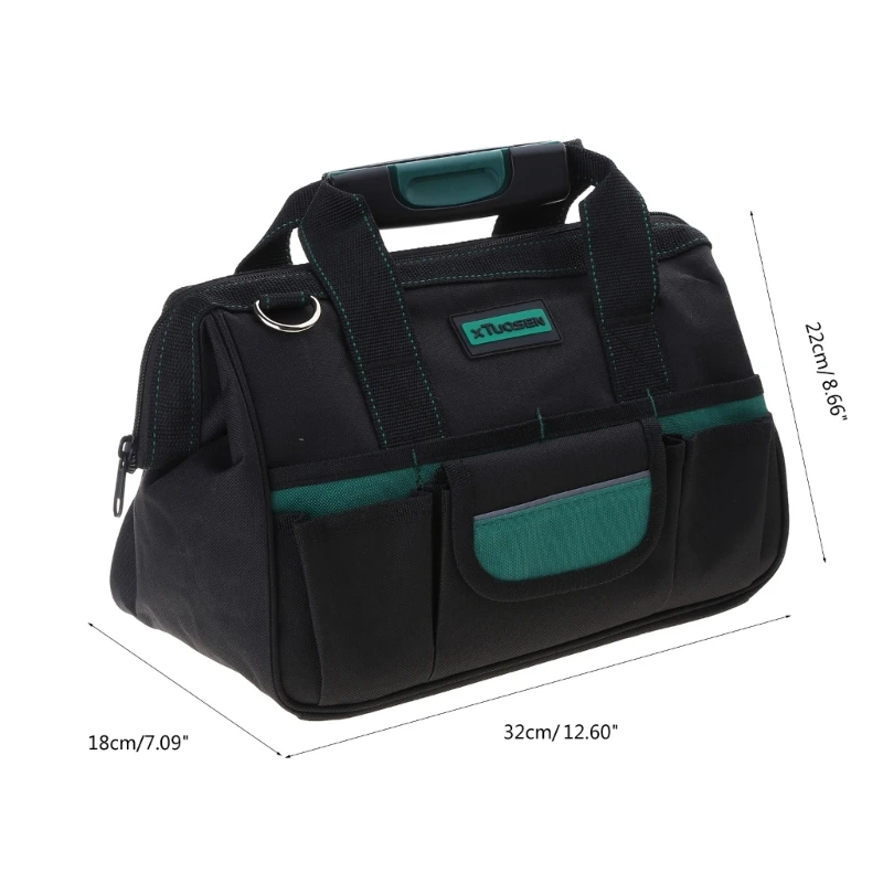 Borsa per attrezzi in tessuto Oxford impermeabile con scomparti multipli capacità
