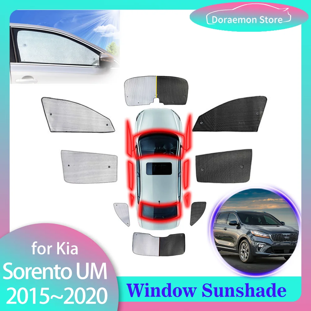 

Coverage Sunshades for Kia Sorento UM KX-4 2015~2020 Mat Roof Windows Windshield Cover Curtain Pad Sunroof Accessories