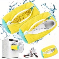 Heavy-Duty Shoe Wash Bag - 360° Cleaning, Anti-Tear Polyester w/ Zip | Fits All Washers | Reusable Sneaker Protector