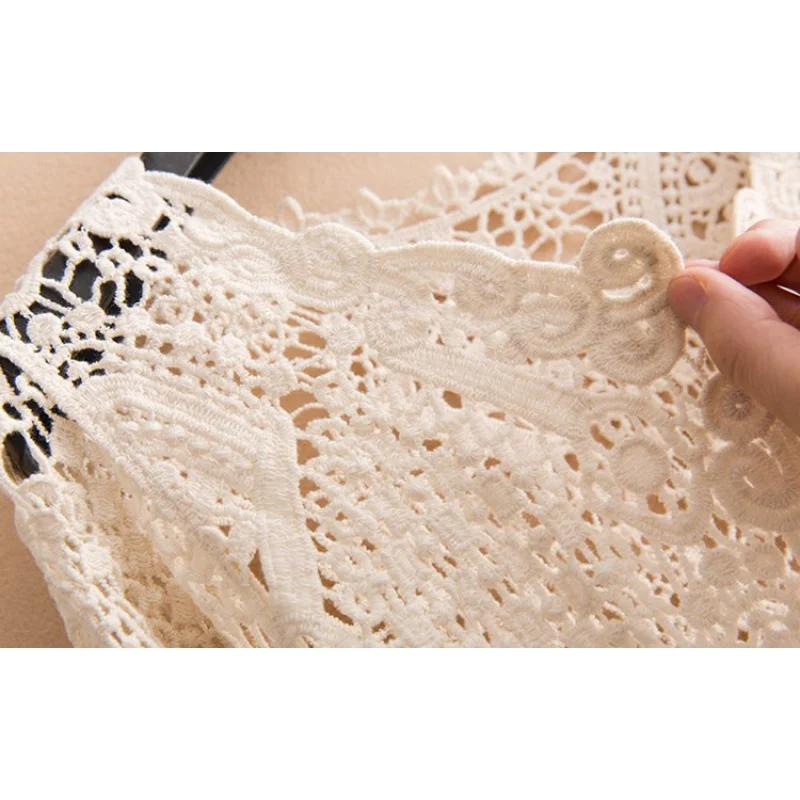 Summer Korean Style Thin Three-Quarter Sleeve Shawl Outer Match Lace Cardigan Small Hollow Sun Protection Clothing for Women