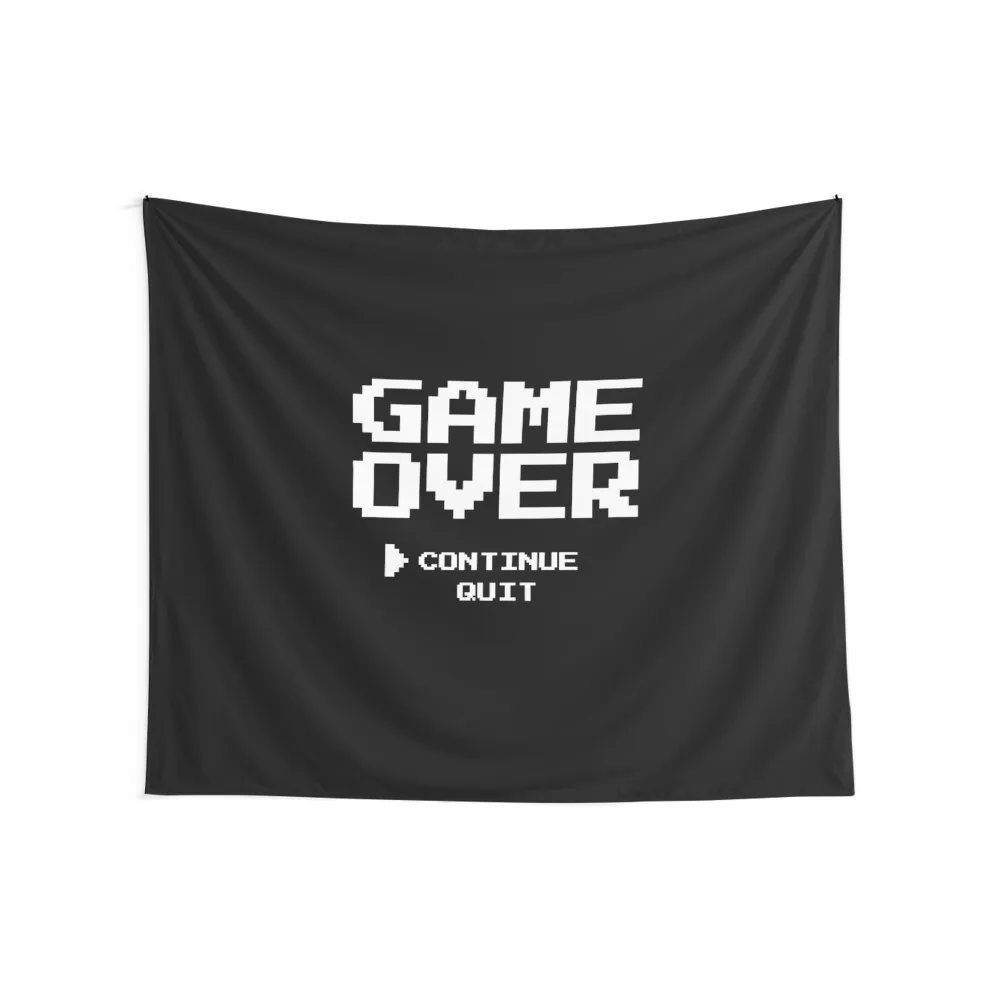 Game Over Continue Quit Tapestry Decoration Home Room Decor Tapestry