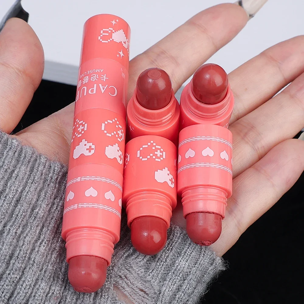 Waterproof 4 in1 Lipstick Matte Velvet Red Non-stick Cup Lasting Nude Pink Lip Tint Not Fading Crayon Lipstick Set Korean Makeup