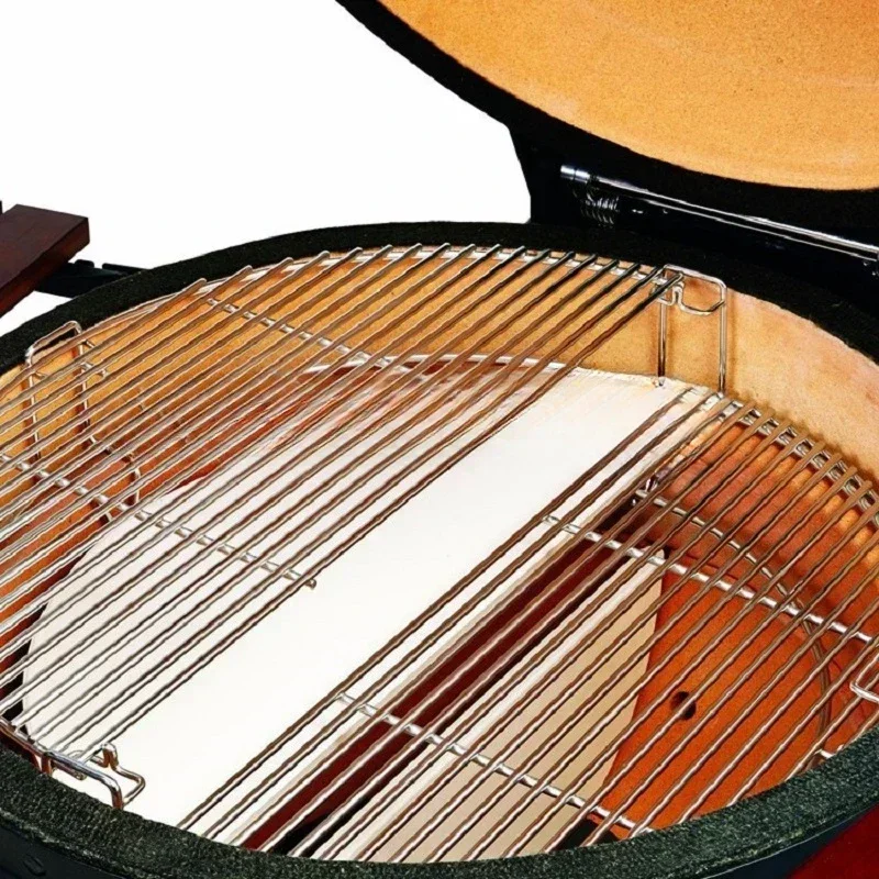 قم بتقسيم ونقش نظام الطبخ مقاس 18 بوصة ملحقات شواية كامادو المستديرة