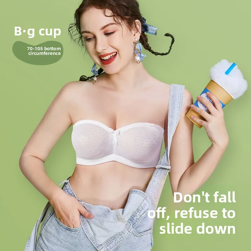 

Женский тонкий кружевной бюстгальтер без бретелек, противоскользящий летний бесшовный ультратонкий бюстгальтер пуш-ап с натуральной спинкой