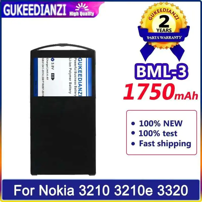 

1750 мАч для Nokia 3210 3210E 3320 Bml-3 прочный аккумулятор для мобильного телефона