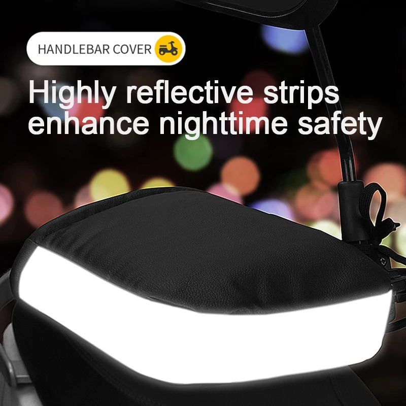 겨울 보온 강화 장갑 오토바이 핸들바 방한 방수 장비 자전거 손 보호