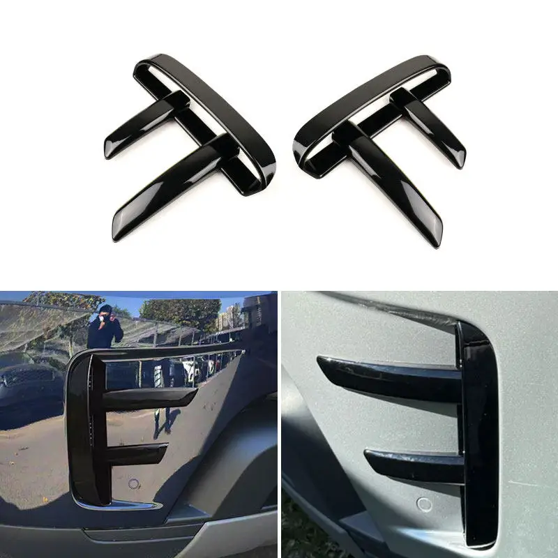 

Стайлинг автомобиля, передний бампер из АБС-пластика, противотуманная фара, накладка, аксессуары для Land Rover Discovery 5 2017 2018 2019, глянцевый черный