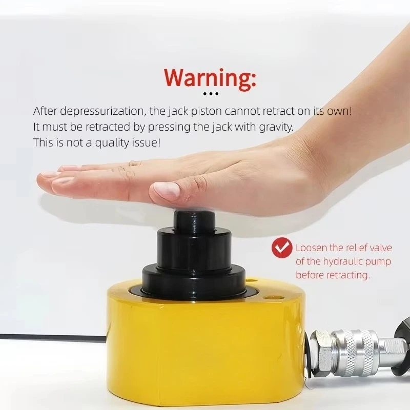 Portátil 30t multi-seção mini cilindro hidráulico baixo perfil ram jack ajustável 54mm curso elevador altura ferramenta de construção