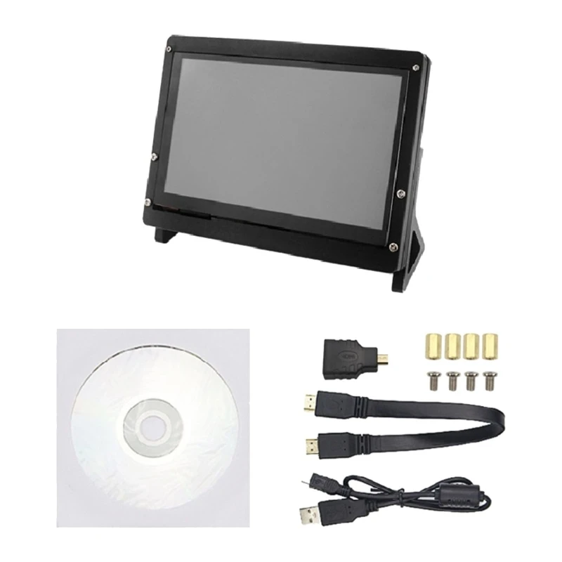 7Inch LCD Display Screen With 5Point Touching, 1024x600 IPS Screen 4B/3B+ And Other Small Computers