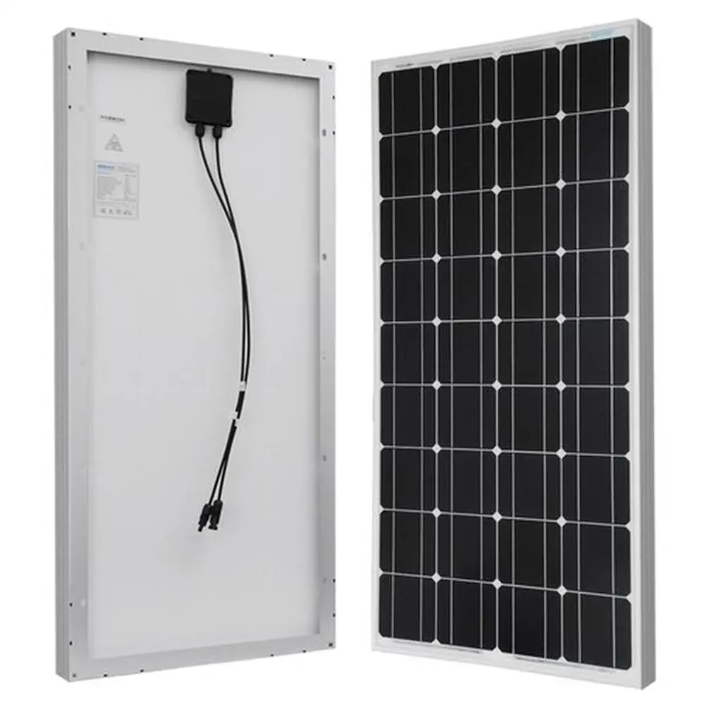 12V 100W Solar Starter Kit with MPPT Charge Controller High Efficiency Monocrystalline Cells Expandable to 400W Wide Temperature