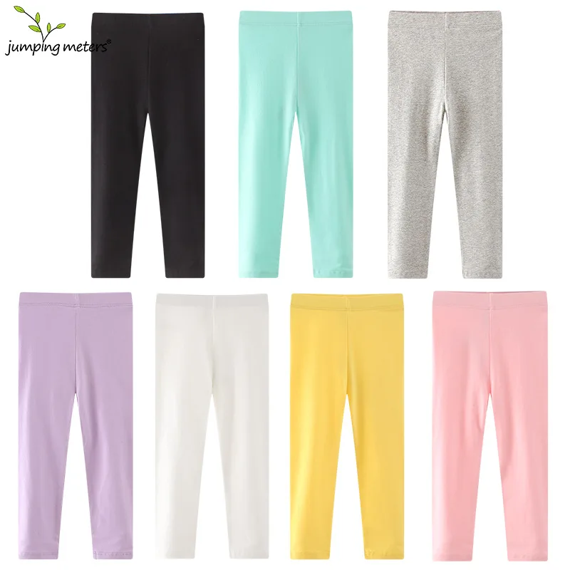 FjLittle Girls Leggings pour enfants, pantalons skinny pour enfants, 100% coton, fjWhite Black, bébés filles de 2 à 7 ans