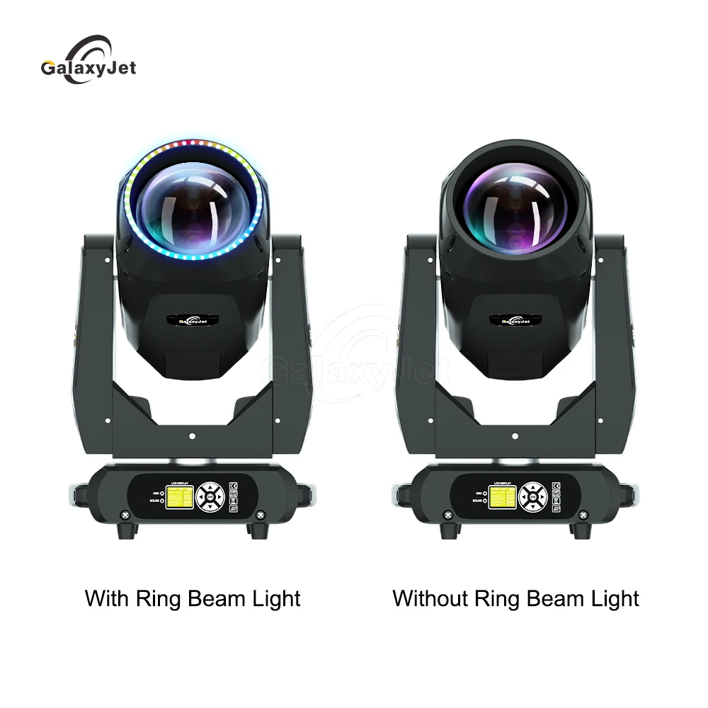 galaxyjet beam moving head lighting com efeito de anel alta potencia funcao rdm para dj disco concert e liveshow stage 19r 380w 01